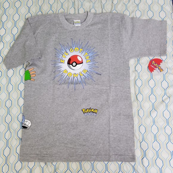 Vintage 90s Pokemon Pokeball Ash T Shirt All Over - Picture 2 of 9